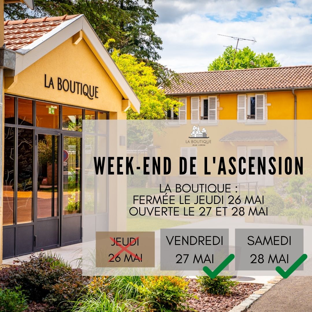 PONT DE L'ASCENSION : Boutique ouverte vendredi et samedi !